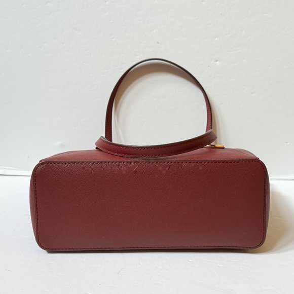 Michael Kors Charlotte Large Top Zip Shoulder Tote Bag Dark Cherry - Picture 7 of 14